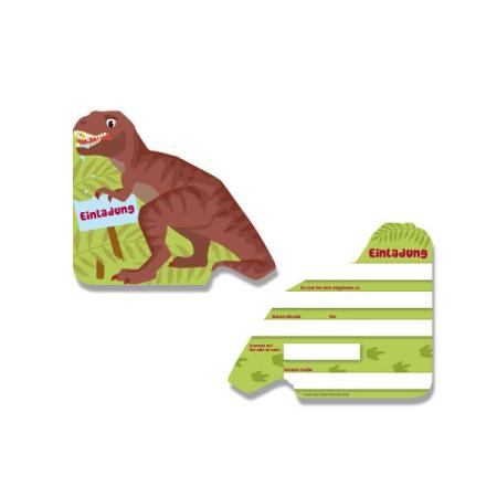 Dinosaurier T-Rex Einladungskarten 6 Stück